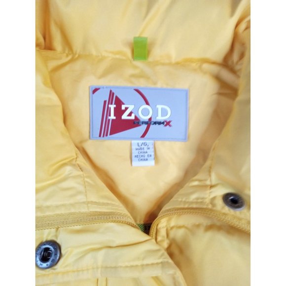 Izod Puff Vest Yellow Size Large PerformX Women Pocket Zip Down Feather - Picture 2 of 14